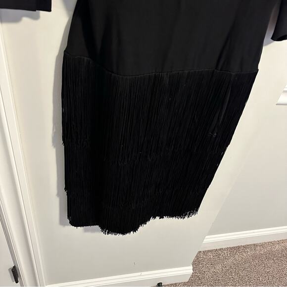 Vintage Black 1940s Handmade Flapper Frill Mini Dress XS - Picture 7 of 10